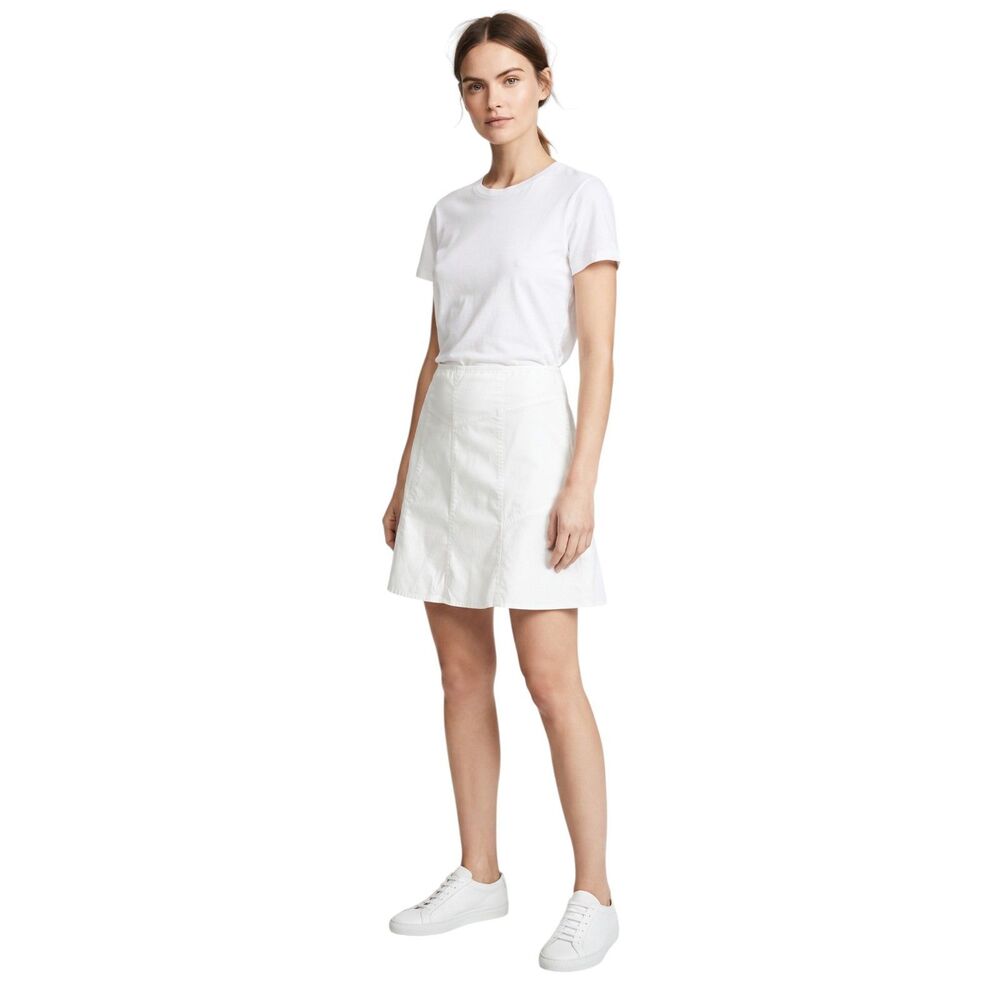 New York & Co White Mini Panel Skirt